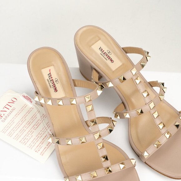 Valentino Garavani 60mm Rockstud Sandal, Poudre Tan, EU 40.5 - Picture 4 of 12